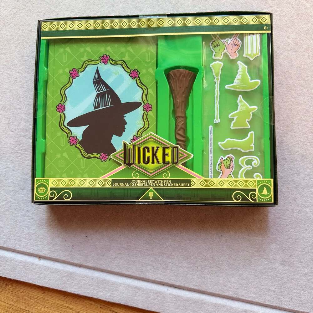 Wicked Elphaba Journal Set with Pen and Sticker Sheet